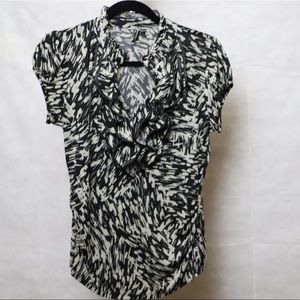 Black and white designed dress shirt